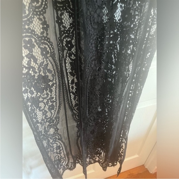 Love & Lemons Sheer Lace Maxi Nighty Teddy Chemise Dress Longhorn Goth witch - Picture 7 of 10